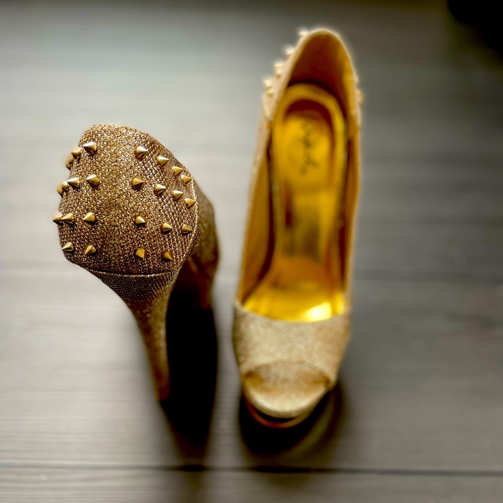 Gold 6 Inch Stilettos